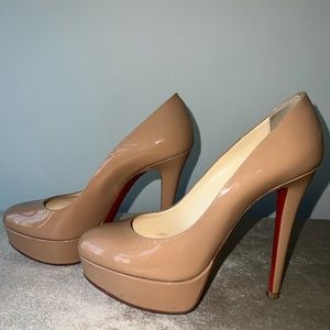 Christian Louboutin Bianca 120 Patent Leather
Platform High Heel Nude eu 38